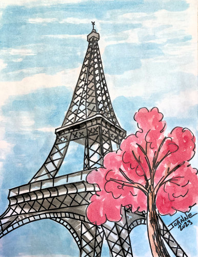 Eiffel Tower copyright Joanne Howard 2023